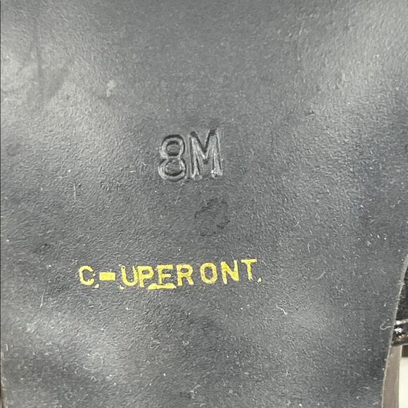 Calico Croc Embossed Leather Heeled Loafer Size 8 - Picture 10 of 11